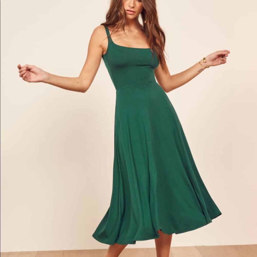 Reformation | Mary Dress | Emerald | XS